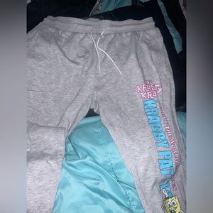 Grey Spongebob sweatpants